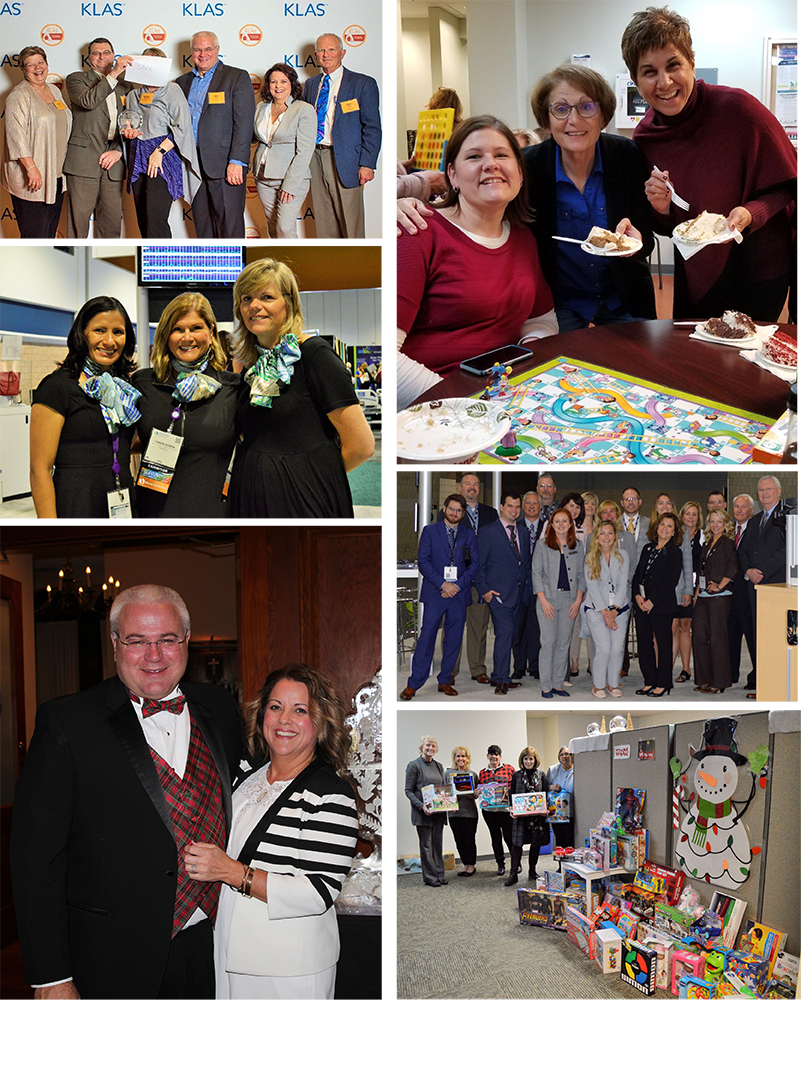 Collage of OBIX Staff at Events